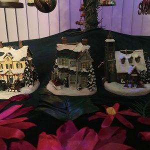 Thomas Kinkade Set of Three Christmas Ornaments